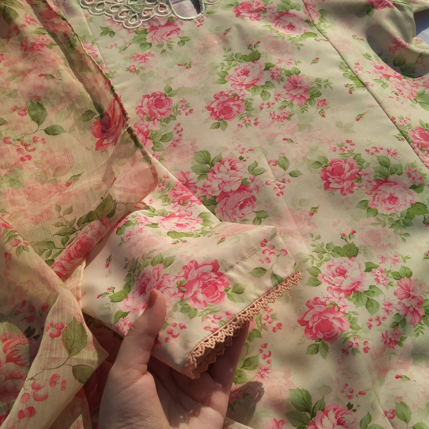 Mithaas-Embroidered frock and dupatta