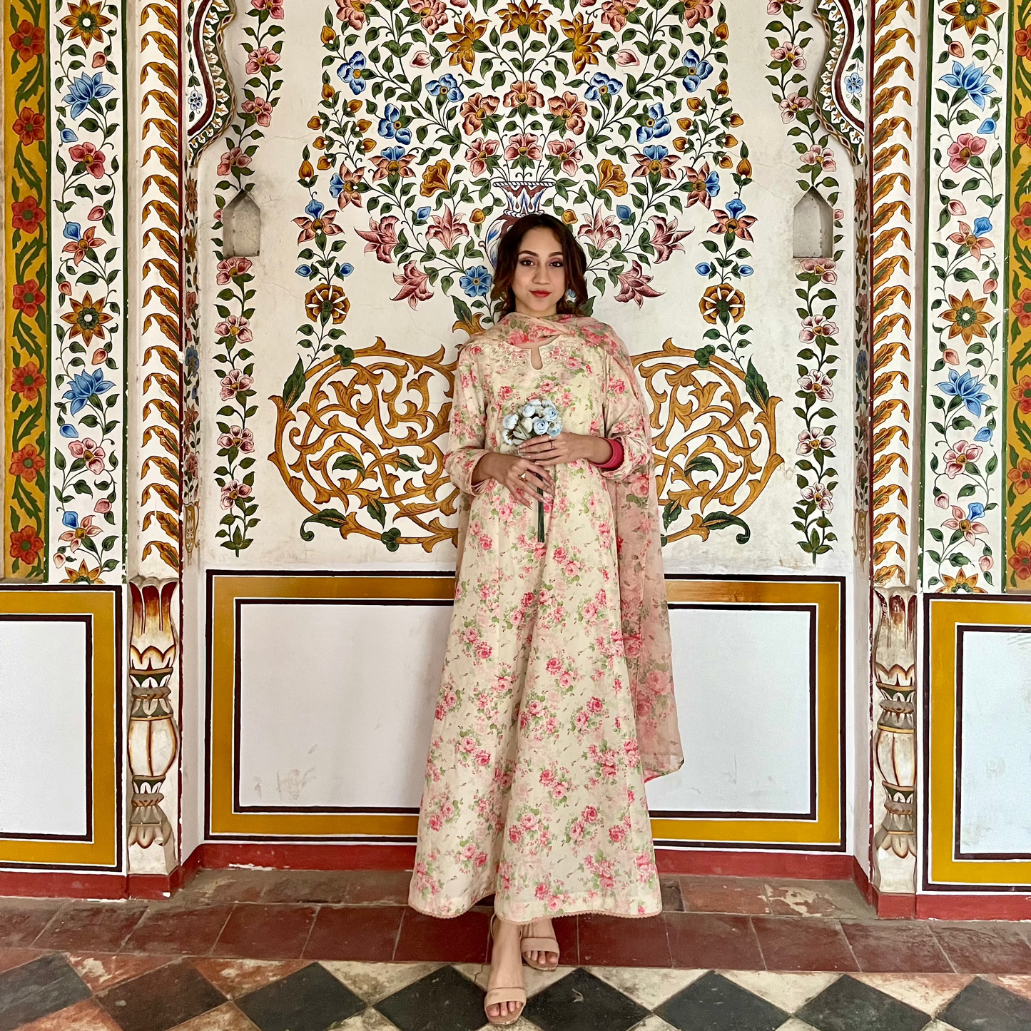 Mithaas-Embroidered frock and dupatta