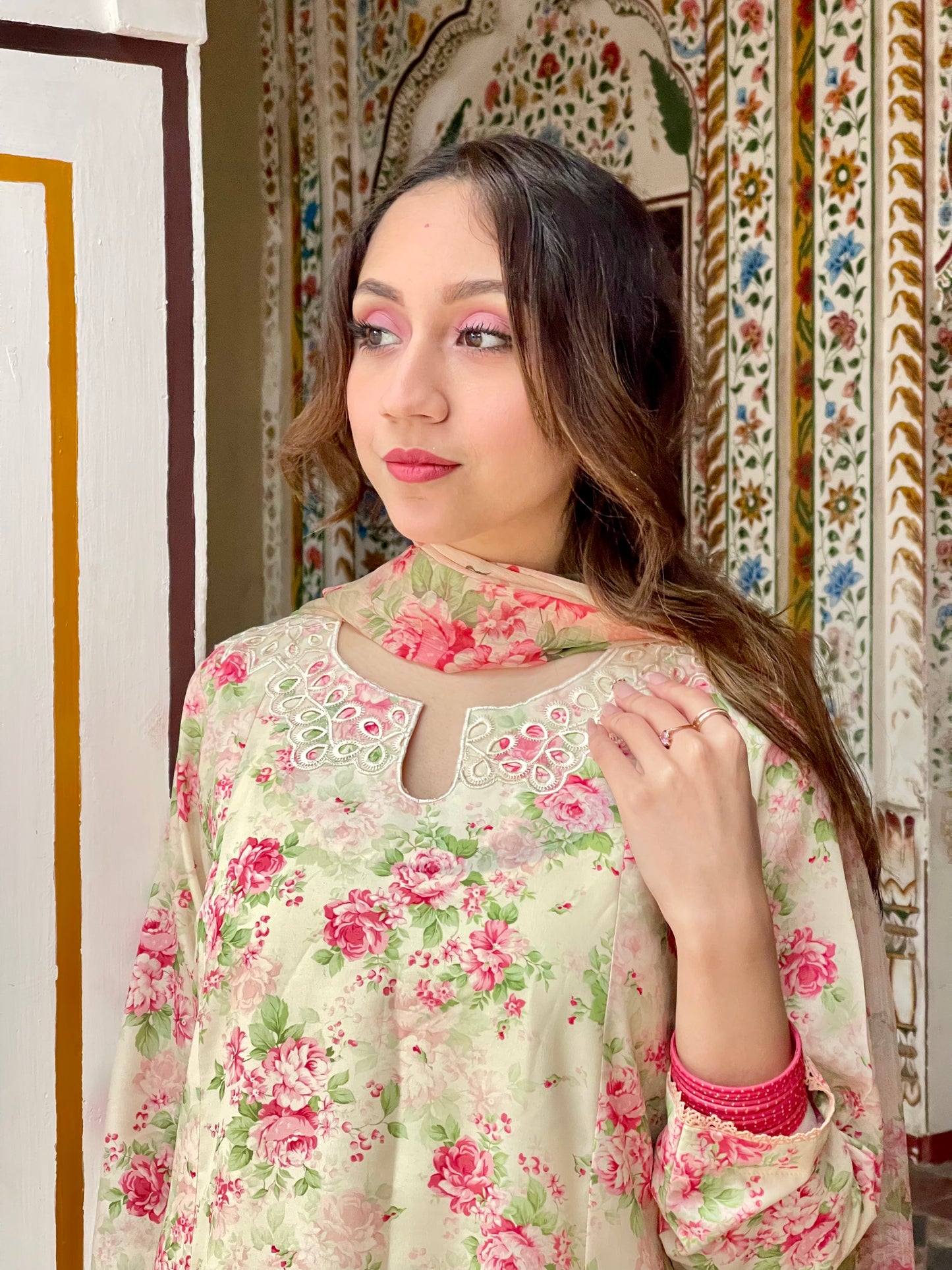 Mithaas-Embroidered frock and dupatta