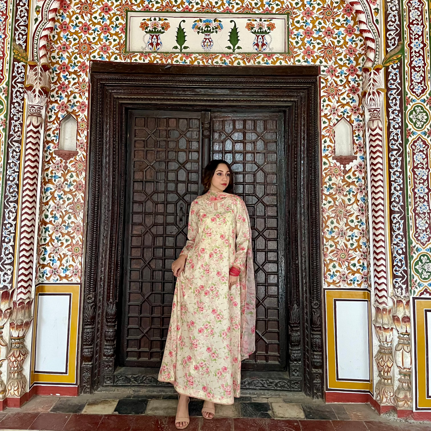 Mithaas-Embroidered frock and dupatta