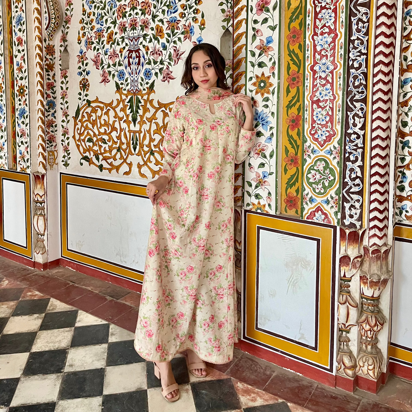 Mithaas-Embroidered frock and dupatta