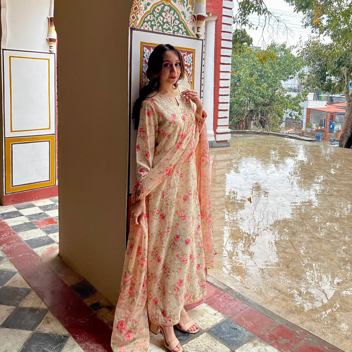 Mithaas-Embroidered frock and dupatta