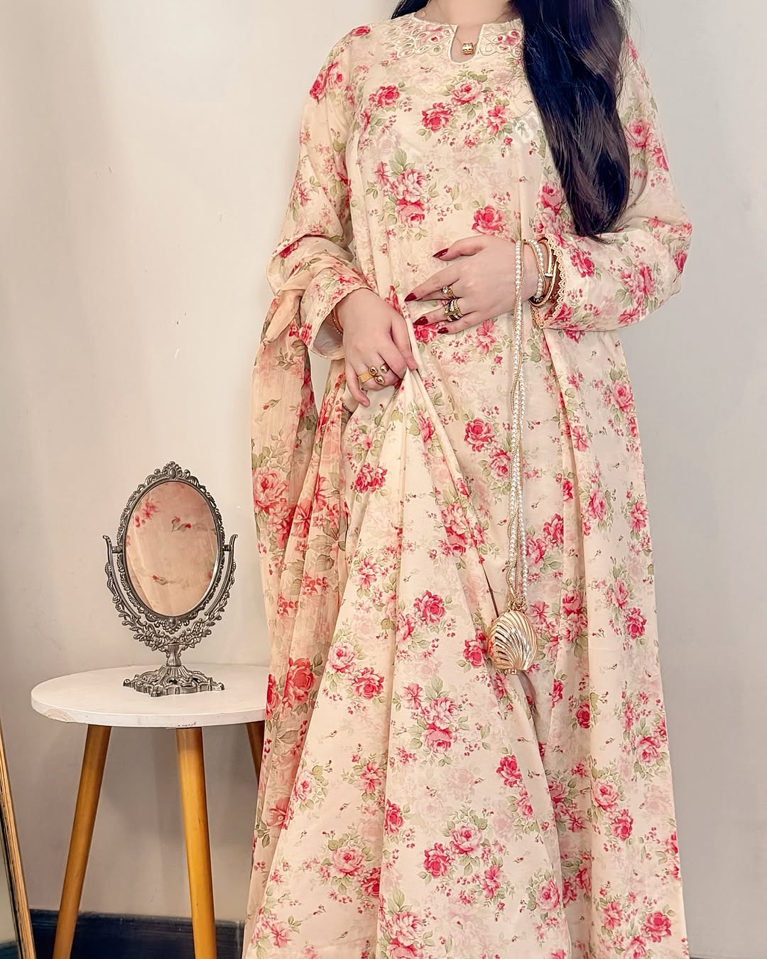 Mithaas-Embroidered frock and dupatta