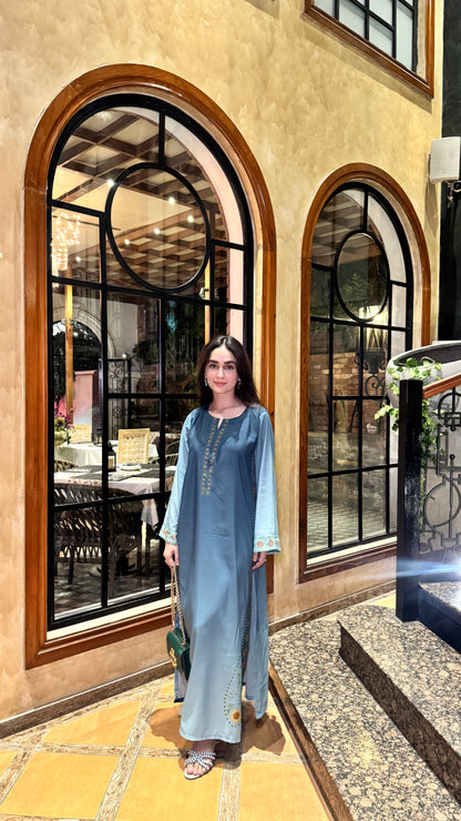 BLUE OMBRE KAFTAN | 2-Piece